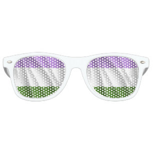 LUNETTES DE FÊTE RETRO CONCEPTION ONDULEUSE DE DRAPEAU DE FIERTÉ DE