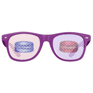 Lunettes De Fête Retro Cookies Macarons Français Rose Violet