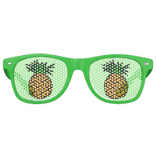 Lunettes De Fête Retro Cool ananas yeux drôle Lime vert été