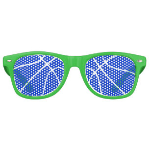 Lunettes De Fête Retro Cool Bleu Basket
