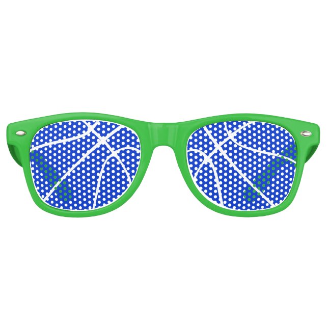Lunettes De Fête Retro Cool Bleu Basket (Devant)