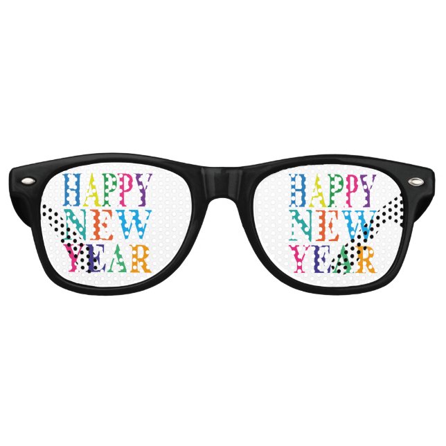 Lunettes De Fête Retro Cool Bonne année (Devant)