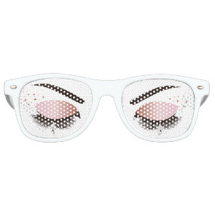 Lunettes De Fête Retro Cool Chic Faux Lashes