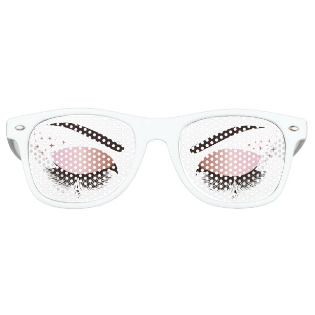 Lunettes De Fête Retro Cool Chic Faux Lashes (Devant)