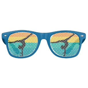 Lunettes De Fête Retro Cool Custom Femme Gymnastique Coucher du soleil