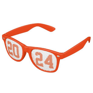 Lunettes De Fête Retro cool du Parti des diplômés 2024 Orange Varsity