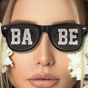 Lunettes De Fête Retro Cool femme Black Babe