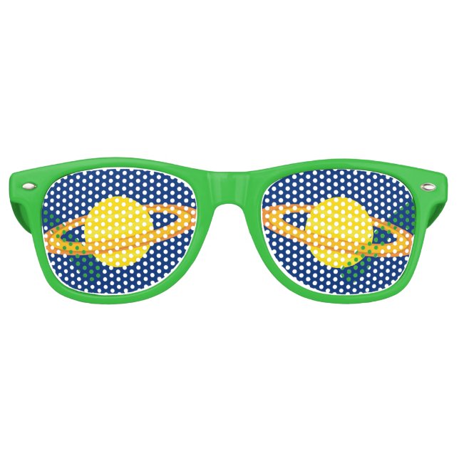 Lunettes De Fête Retro Cool Saturn Espace extra-atmosphérique (Devant)