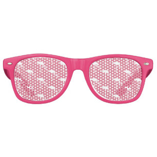 Lunettes De Fête Retro Copie blanche de Flamant rose