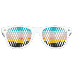 Lunettes De Fête Retro Coucher de soleil des montagnes