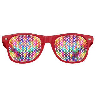 Lunettes De Fête Retro Couleur abstraite et colorée, oreiller à lancer fa