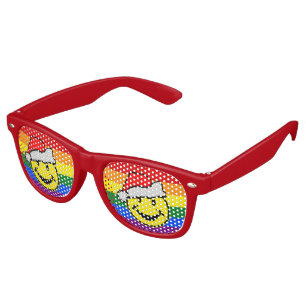 Lunettes De Fête Retro COULEURS DE DRAPEAU ET claus santa