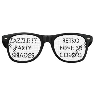 Lunettes De Fête Retro Couleurs rétro personnalisées vides