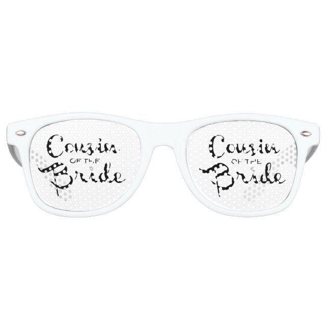 Lunettes De Fête Retro Cousin de Bride Black on White (Devant)