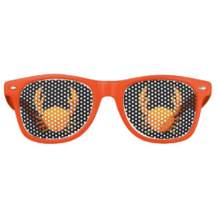 Lunettes De Fête Retro Crabe orange