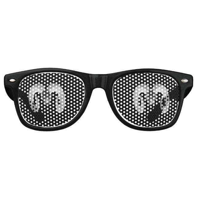 Lunettes De Fête Retro crâne de chèvre unique et artisanal (Devant)