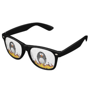 Lunettes De Fête Retro Créez un pingouin de Linux