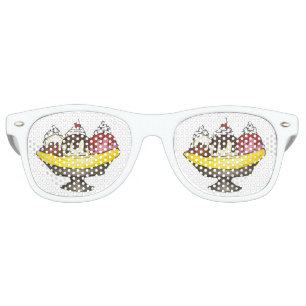 Lunettes De Fête Retro Crème glacée Social Favoriser Banana Split Sundae