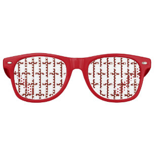 Lunettes De Fête Retro Croix chrétienne