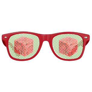 Lunettes De Fête Retro Cube d'origine frais de pastèque rouge sucrée