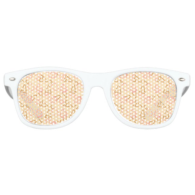 Lunettes De Fête Retro Cuisine estivale avec contours de glace (Devant)