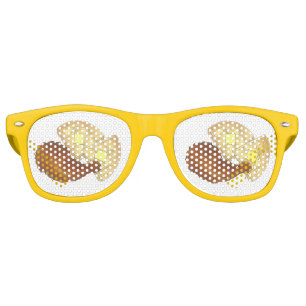 Lunettes De Fête Retro Cuisine soule classique Poulet frit et gaufres Din