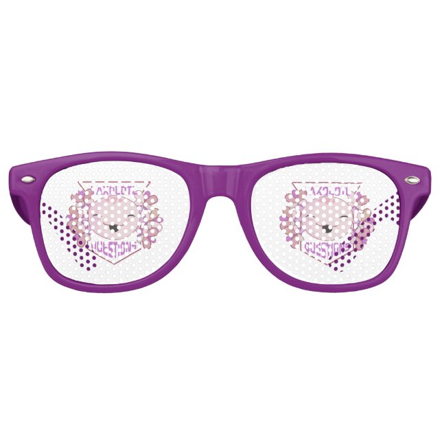 Lunettes De Fête Retro Cute Floral I Axolotl (Devant)