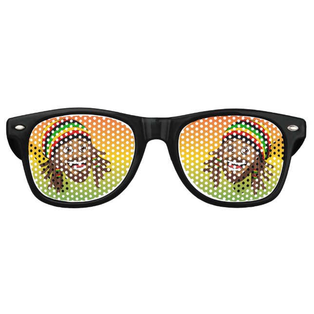 Lunettes De Fête Retro Cute Rasta Man (Devant)