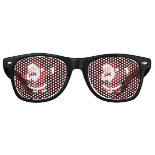 Lunettes De Fête Retro Dabbing Red Plaid Santa Claus   Fun Rustic Buffalo