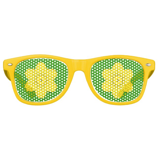 Lunettes De Fête Retro Daffodique héraldique (Devant)