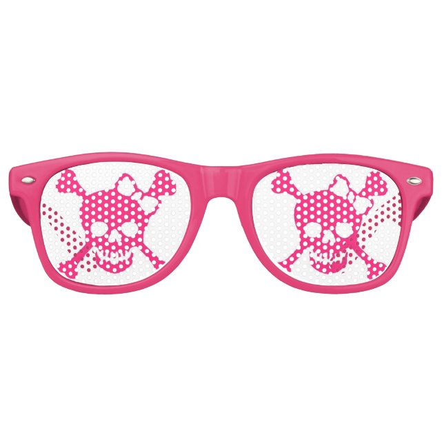 Lunettes De Fête Retro Dames Pink Skull Party Shadez (Devant)