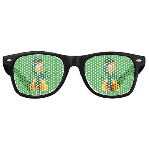 Lunettes De Fête Retro Dancing leprechaun, dessin animé de la Saint Patri