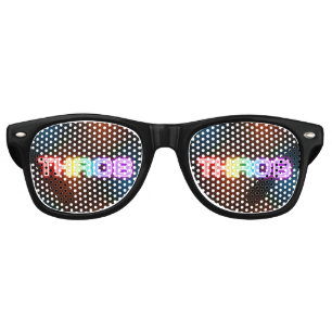 Lunettes De Fête Retro Dégradé arc-en-ciel vibrant de SlipperyJoe's en le