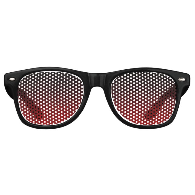 Lunettes De Fête Retro Dégradé de Parties scintillant rouge et noire (Devant)