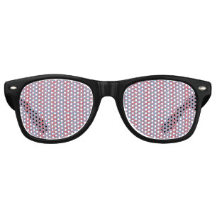 Lunettes De Fête Retro Délicat, répétitif, rose clair et bleu clair