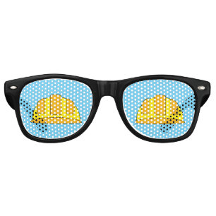 Lunettes De Fête Retro Dessin animé de casque jaune