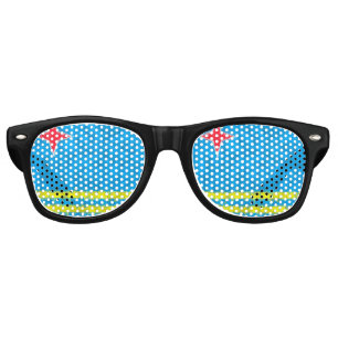 Lunettes De Fête Retro Dessin Peinture à l'huile d'Aruba