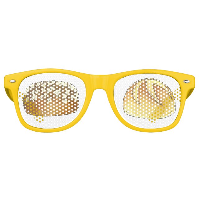Lunettes De Fête Retro Dîner Pain Rolls Buns Boulangerie Baker Chef Foody (Devant)