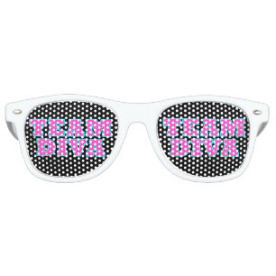 Lunettes De Fête Retro "Diva d'équipe "