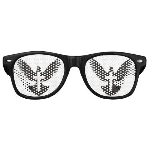 Lunettes De Fête Retro Dove avec croix
