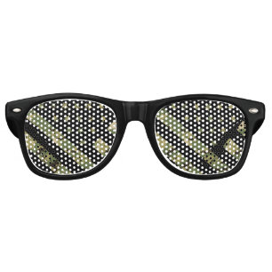 Lunettes De Fête Retro Drapeau américain du Camouflage numérique milita