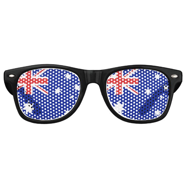 Lunettes De Fête Retro Drapeau australien (Devant)