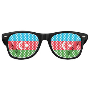 Lunettes De Fête Retro Drapeau Azerbaïdjan