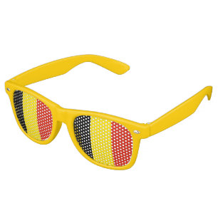 Lunettes De Fête Retro Drapeau belge