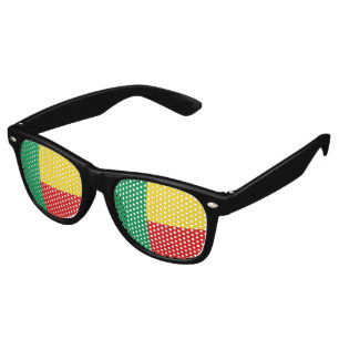 Lunettes De Fête Retro Drapeau Bénin