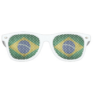 Lunettes De Fête Retro Drapeau brésilien