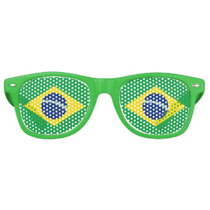 Lunettes De Fête Retro Drapeau brésilien