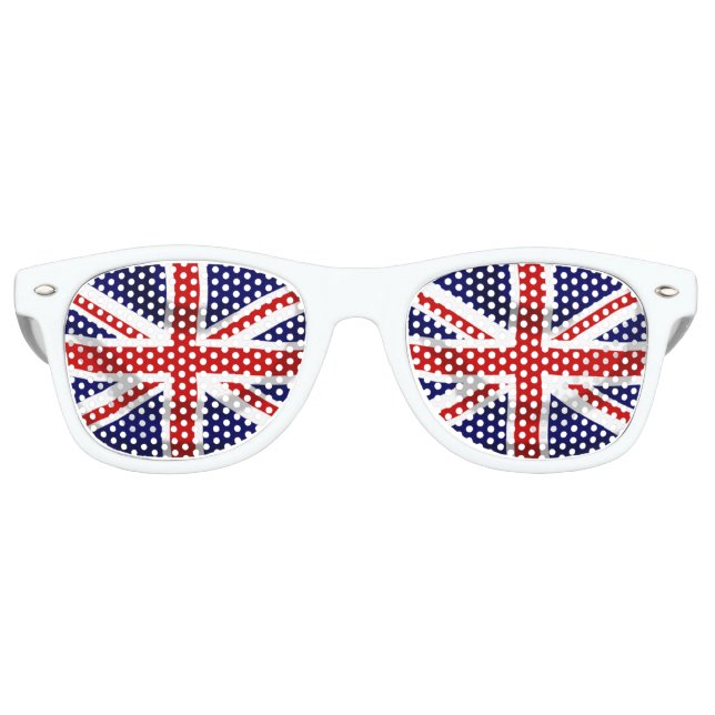 Lunettes De Fête Retro Drapeau britannique Union Jack UK (Devant)