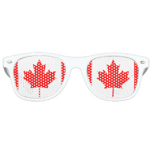 Lunettes De Fête Retro Drapeau canadien