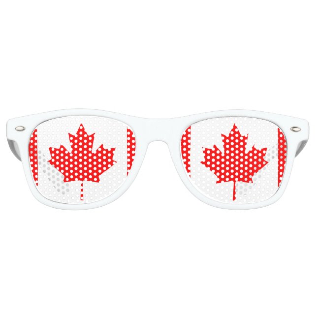 Lunettes De Fête Retro Drapeau canadien (Devant)